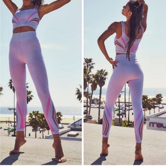 Free People Movement Orange Sun High-rise 7/8 The Essence Leggings Sz M NWOT - Picture 2 of 9